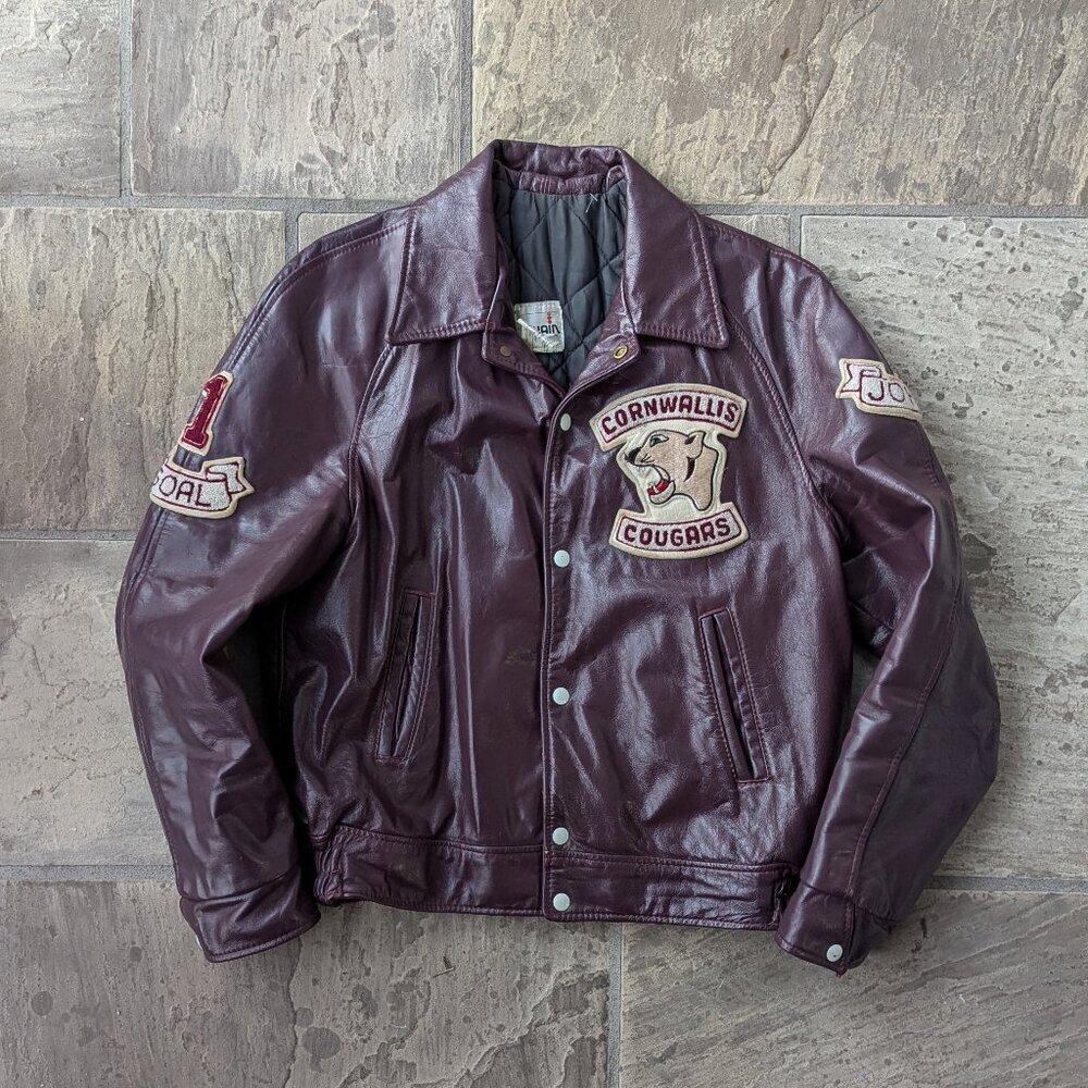Cornwallis Cougars Hockey Jacket (Royal Canadian Navy) *Vintage*